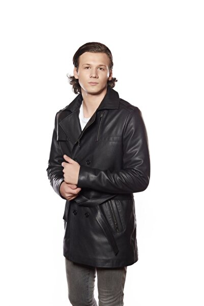 Deriza Bonno Erkek Deri Kaban Siyah