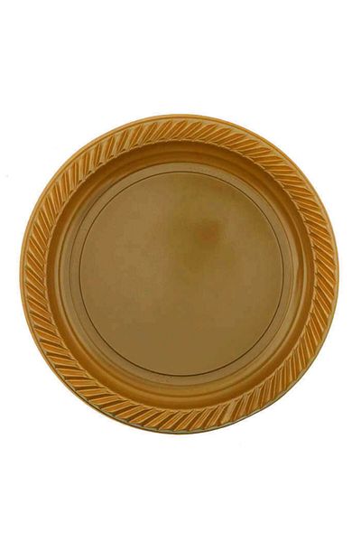 PARTİSERÜVENİ Plastic Plate Gold Color Pk 25 Liters