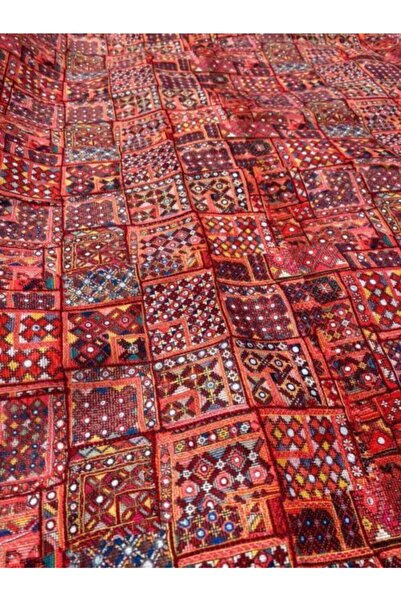Favor Etnik Nakış Patchwork Desenli Dijital Baskılı Kumaş Fvr-852