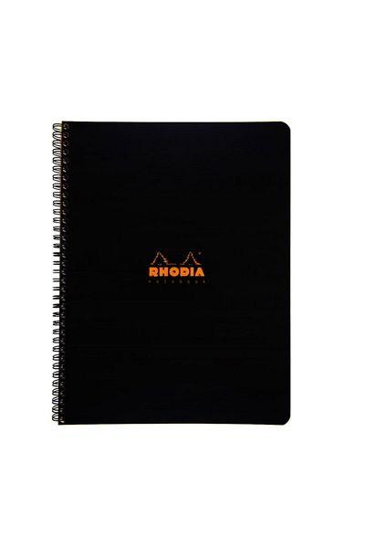 Rhodia Active Spiral Cover A4+ Lined Notebook Black Rc119901