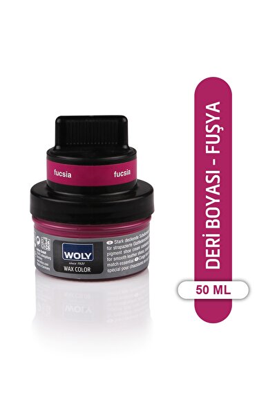Woly Deri Boyası Wax (Fuşya Renk) 50 ml.