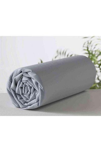 Ezgi King Size Elastic Gray Bed Sheet