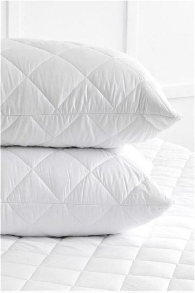 Soft Colours Protector de pernă matlasat cu fermoar alb