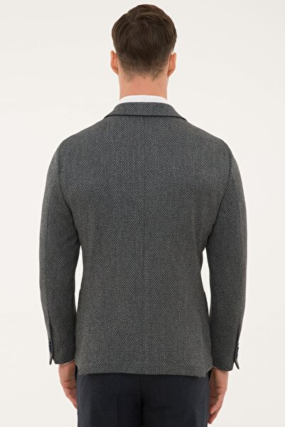 Pierre Cardin Men's Gray Extra Slim Fit Jacket