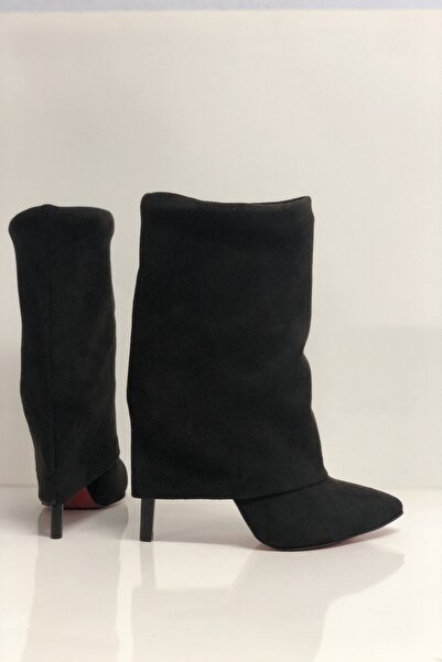 HAYYSHOES Kadın Siyah Topuklu Bot