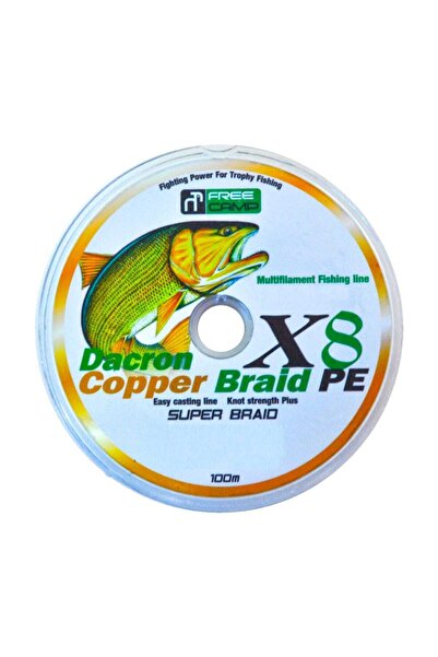 Freecamp Σχοινί ψαρέματος από χαλκό 8 πλεξούδων 100μ 0,28mm