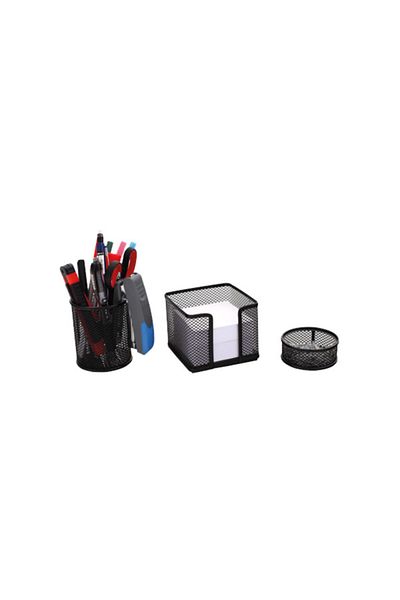 Globox Metal Black Office Set - 3 Pieces 6643