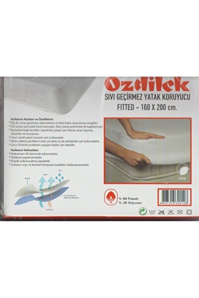 Özdilek Sıvı Geçirmez Fitted Alez 160 X 200 Cm