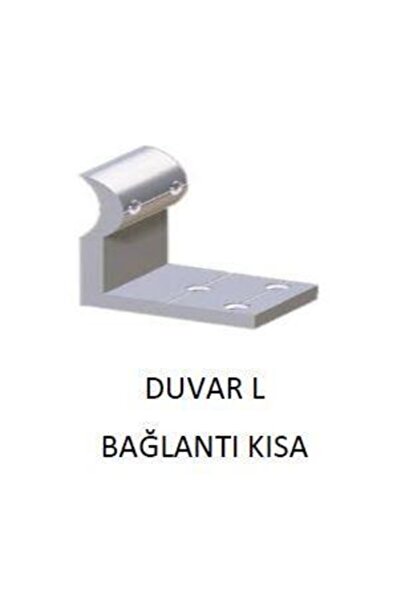 Marka Duvar L Bağlantı Kısa Aluminyum Küpeşte - Korkuluk Aksesuarı