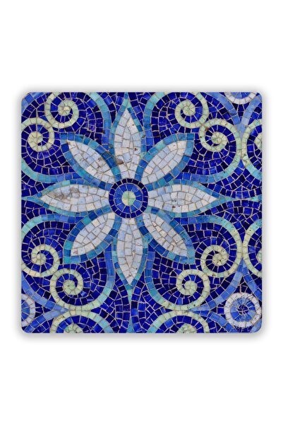 Oscar Stone Decor Doğaltaş Baskılı Bardak Altlığı Mozaik Desen 10 Cm X 10 Cm ...