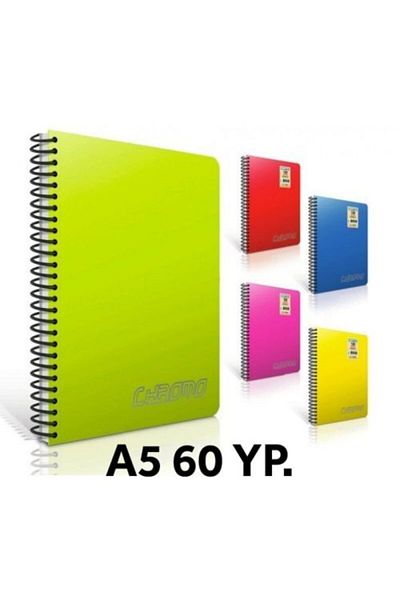 Gıpta Chromo 60 Sheets A5 Lined 4 Pieces Plastic Cover Notebook
