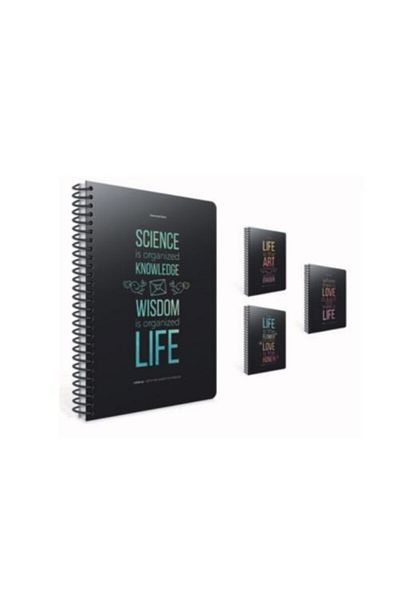 Gıpta Life Book 19*26 3 Pieces 100pChecked Cardboard Cover Notebook