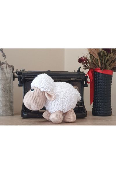 kırtkırt ahşap Amigurumi Lamb - Sleeping Companion - Natural Toy - Hand Knitted