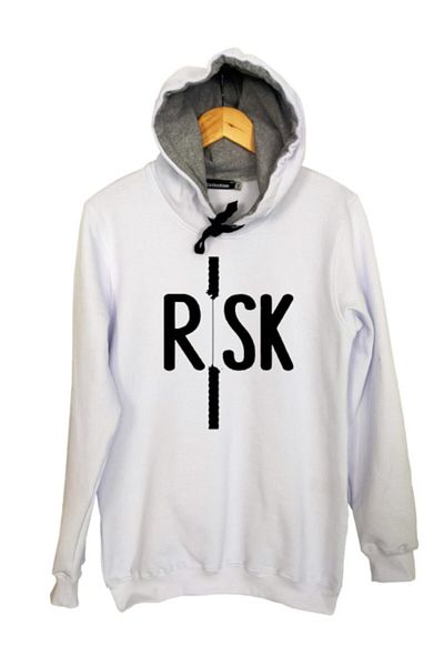 Raf Coll Φούτερ Unisex Risk με λευκή κουκούλα