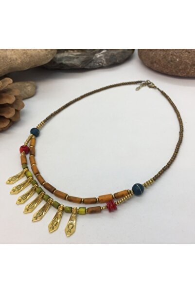 Porsuk Alternatif قلادة بوهيمية أصلية مصنوعة يدويًا