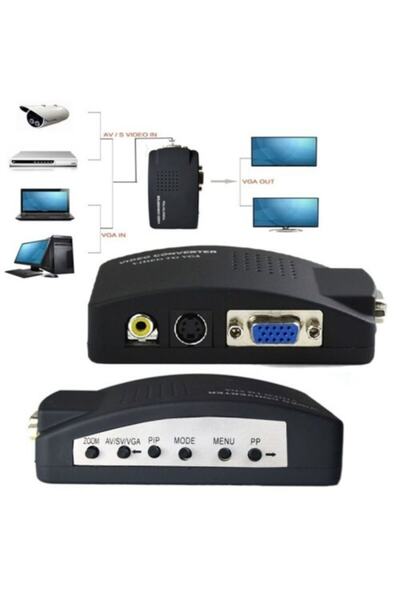 Alfais 4870 Av Rca To Vga Video Çevirici Dönüştürücü Adaptör