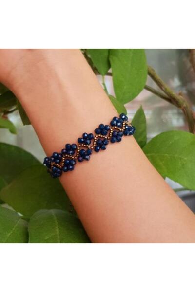 Handmade By HLY سوار مصنوع يدويًا من حجر الكريستال