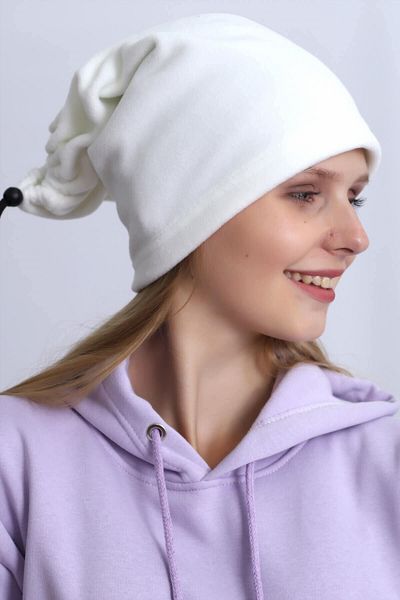 Deafox Ecru Multi-Purpose Polar Neck Collar Beanie