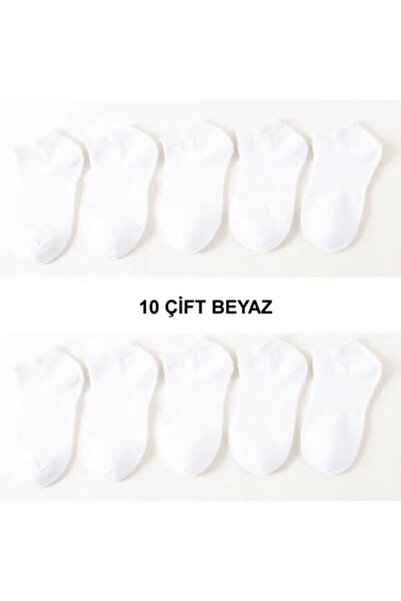 çorapmanya Kadın 12 Çift Koton Ekonomik Siyah Renk Patik Çorap