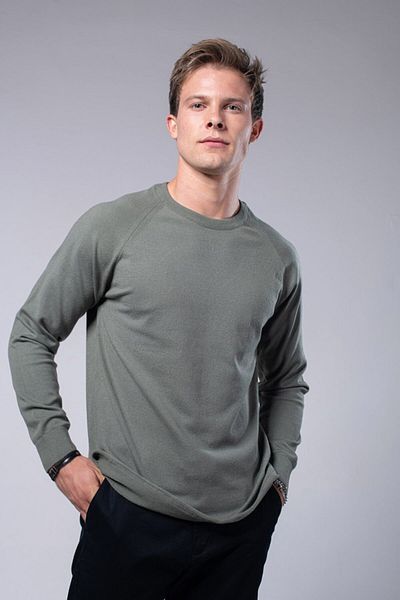 IAMNOTBASIC Tricotaj verde pentru bărbați Pulover Stephen