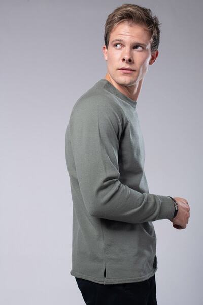 IAMNOTBASIC Erkek Yeşil Triko Stephen Kazak