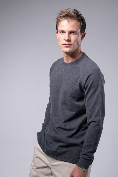 IAMNOTBASIC Tricotaj antracit pentru bărbați Pulover Stephen
