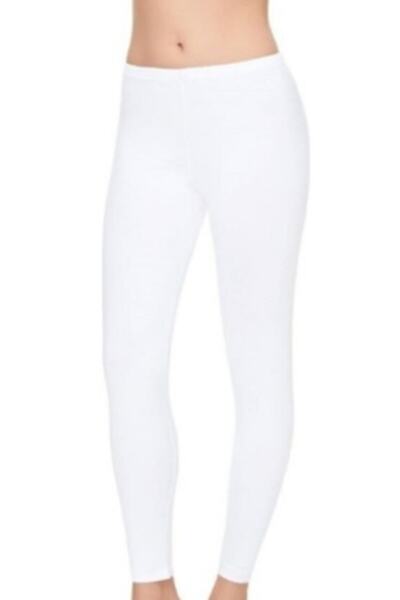 Tutku Γυναικείο Λευκό ελαστικό ύφασμα Μακρύ Καλσόν