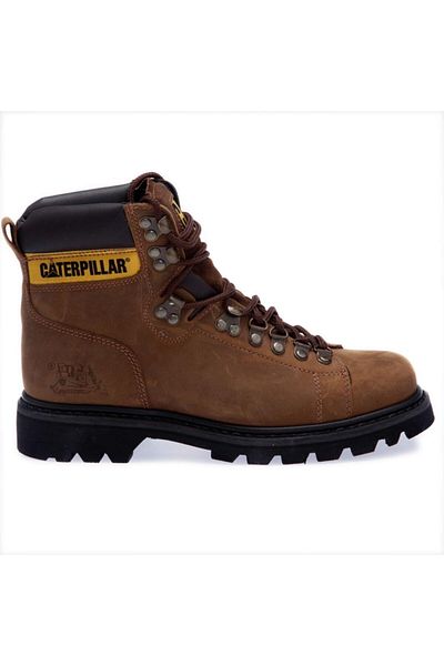 Caterpillar Ανδρικές χάλκινες μπότες από γνήσιο δέρμα