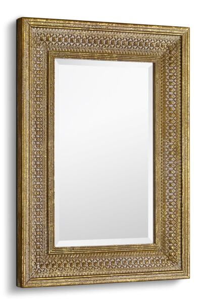 SETABIANCA Wall-Art 021 Kahve Kenar Desenlı Duvar Aynası 75*54*4cm