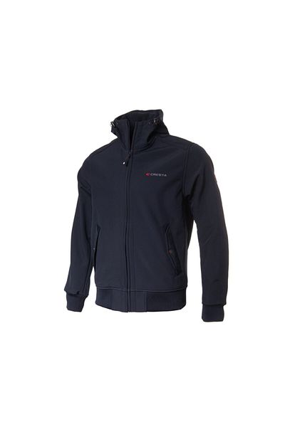 Cresta Ανδρικό μπουφάν μπλέ Navy με κουκούλα Softshell Bomber