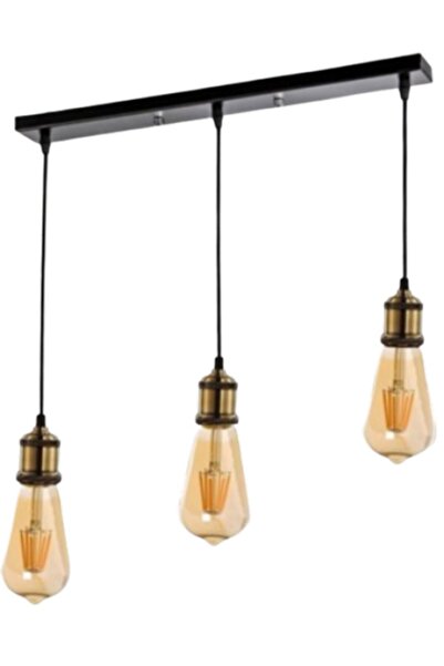 Genel Markalar S Retro Sıralı Masa Üstü Sarkıt Avize 60cm En