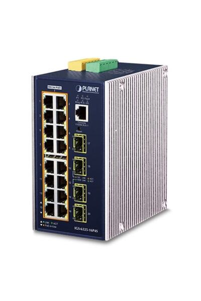 Planet Pl-ıgs-6325-16p4s Yönetilebilir Endüstriyel Tip Layer 3 Poe Switch