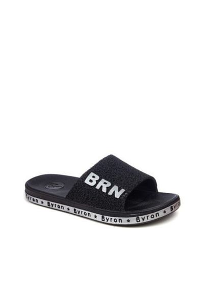 Brn Home Παντόφλες Unisex Μαύρη Αντιολισθητική Σόλα Παντόφλες Sea Beach Pool