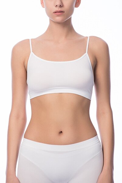 NBB Kadın Beyaz Geniş Askılı Yarım Büstiyer Yeni Sezon (1 Adet Ekonomik)