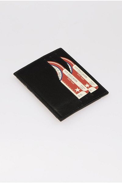 U.S. Polo Assn. Plcz8430 Black Men's Card Holder - Card Detailed