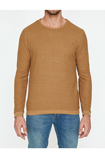 Koton Männlich
Brauner Pullover mit Rundhalsausschnitt 9KAM92000OK