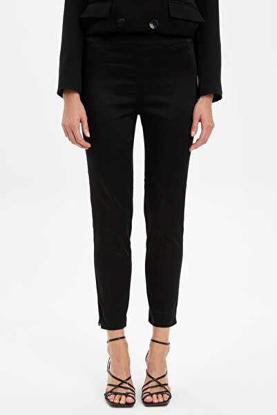 DeFacto Γυναικείο μαύρο παντελόνι Valentina Cigarette J8743AZ20AU