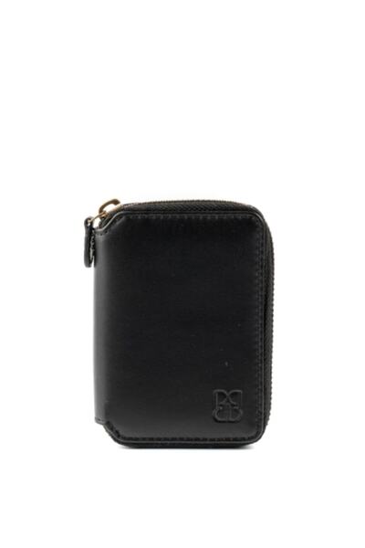 PİRCİ Kadın Siyah Deri Mini Cüzdan