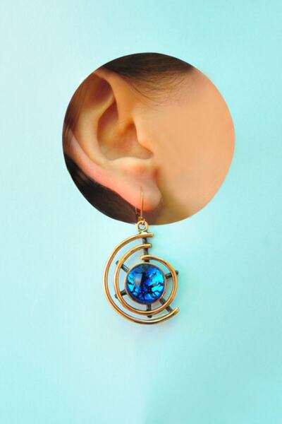 CAMZADE Özel Tasarım Gemici Model Cam Küpe