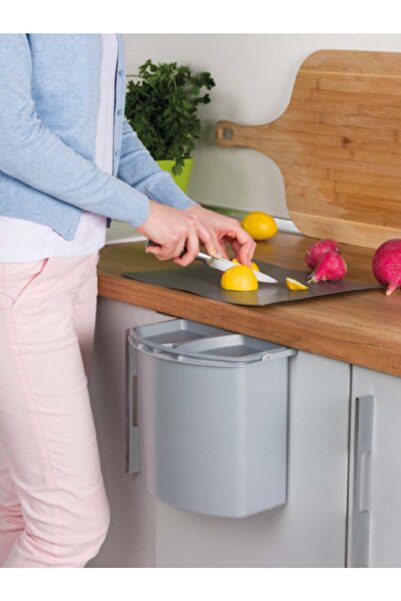 Grow Coș de gunoi bio gri în dulap, soluție de curățare elegantă și practică