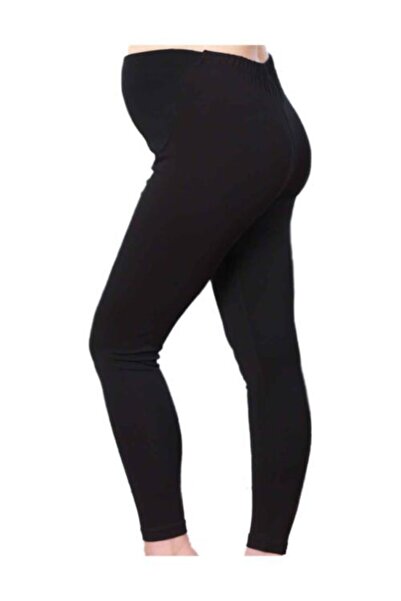 Momslab Ženske crne obične trudničke hlače