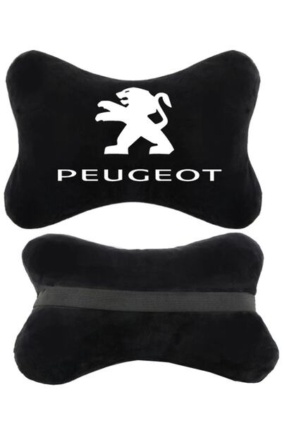 1araba1ev Pejo 208 Vehicul Auto Auto Scaun Gât Pernă Călătorie 2 Buc Pernă Negru