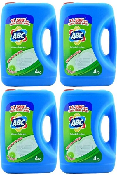 ABC Sıvı Bulaşık Deterjanı Misket Limon Kokulu 4 Kg 4 Adet