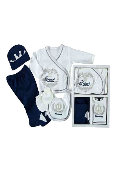 Miniworld Navy Blue 5-Piece Hospital Release for Baby Boy Prince