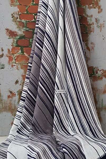 Özdilek Pamuklu Battaniye Tek Kişilik- Striped Lacivert 150x200 Cm