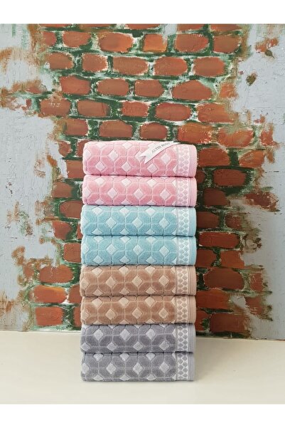 Özdilek Decora Havlu 8'li - Pudra Mint Bej Gri