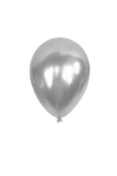 Bakırcıoğlu Metallic Silver Color Balloon (25 Pieces)