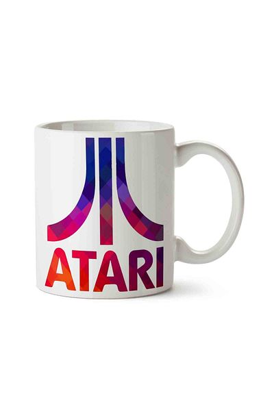 Adell كوب/زجاج مطبوع عليه شعار ملون بشعار Atari
