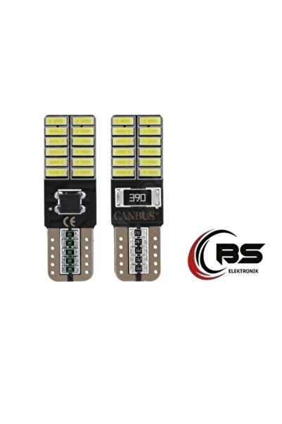 BsElektronik T10 Dipsiz Beyaz Led Ampul 24 Led Smd Canbus