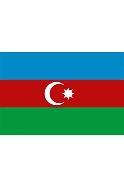 Genel Markalar Saten Azerbaycan Bayrağı 70x105 cm